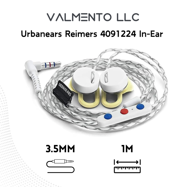Urbanears Reimers 3,5 mm Klinken In-Ear Nackenband-Kopfhörer mit Mikrofon – Team Apple White